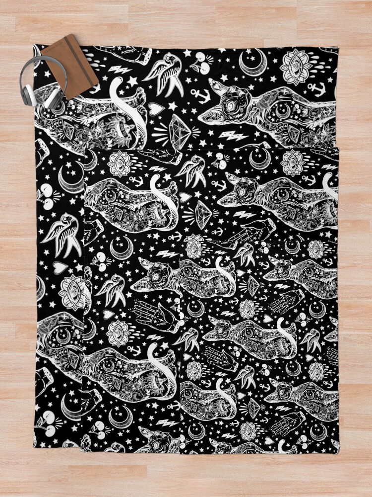 Vista alternativa de Manta Diseño abstracto de los gatos del espacio.