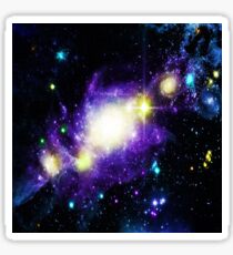 Pegatina Diseño del espacio exterior de la nebulosa Galaxy.