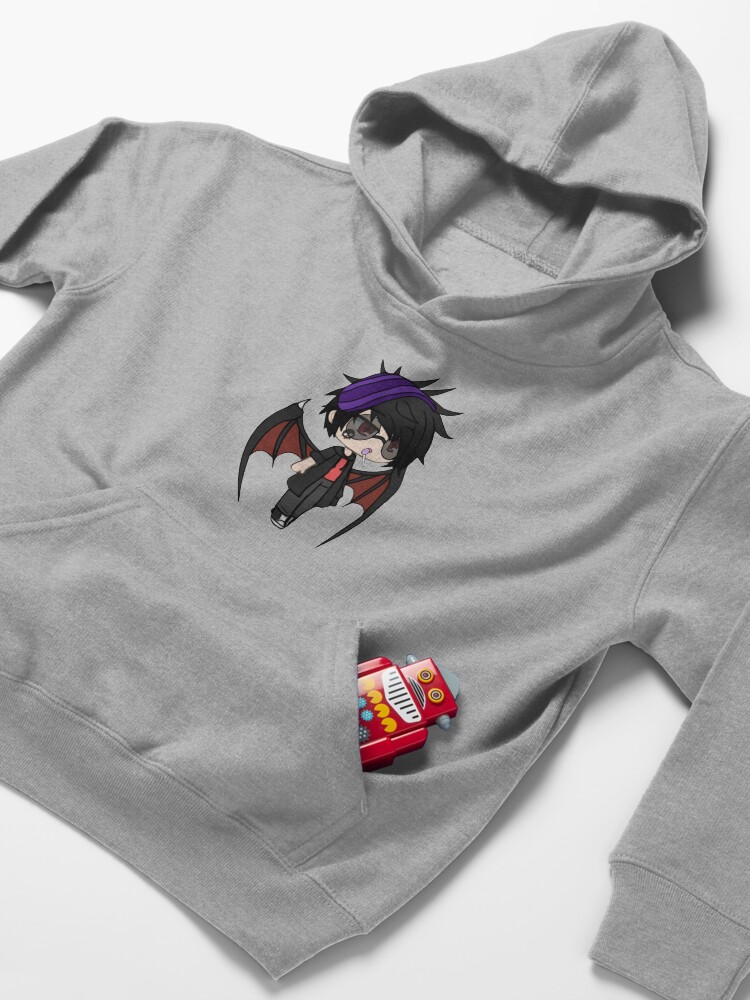 Alternate view of Gacha Life Series - Karl Chibi Vampire Boy Kids Pullover Hoodie