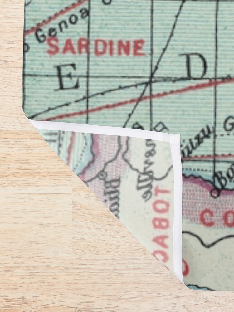 Alternate view of Vintage Italy Map Shower Curtain
