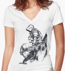 Iron Giant Women's Fitted V-Neck T-Shirt