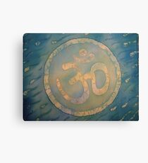 Celtic Om on Silk Canvas Print