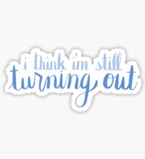Turning Out Outline - Blue Sticker