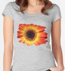 Orange Gerbera Daisy ~ Macro Fitted Scoop T-Shirt