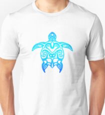 Ocean Blue Tribal Turtle Unisex T-Shirt
