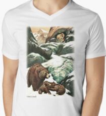 A MOUNTAIN CAVE WHICH NO PERSON HAD EVER SEEN from the story THE GOLDEN HORDE in The Russian Story Book V-Neck T-Shirt