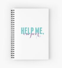 Cuaderno de espiral Ayudame, soy pobre - azul / violeta