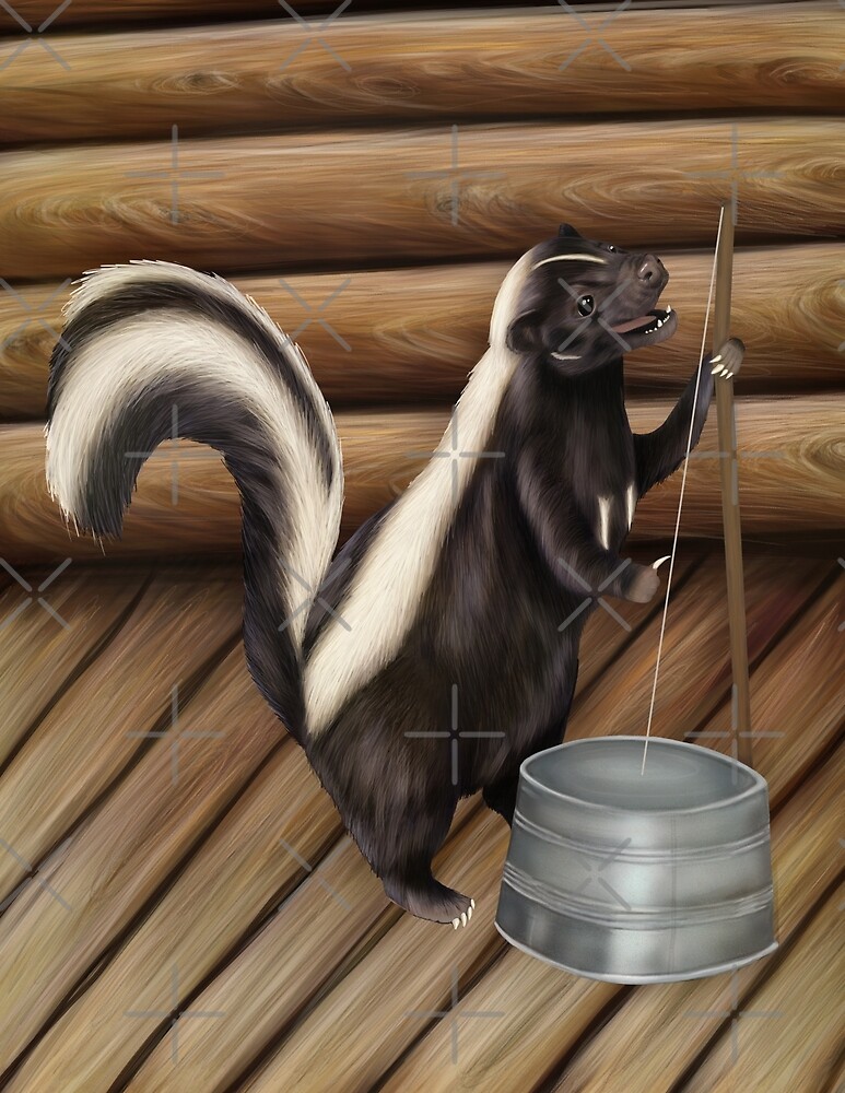 Skunk Playing The Washtub Bass By Mehu Redbubble