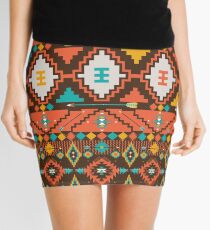 Aztec geometric seamless colorful pattern Mini Skirt