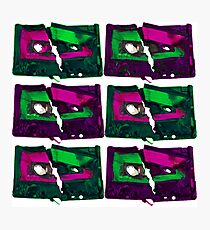 Neon Cassette Tapes Photographic Print