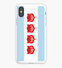 Chicago Flag with Cubs iPhone Case