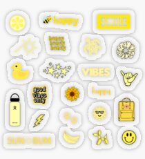 Gelbes Sticker Pack Transparenter Sticker