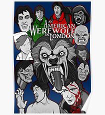 American Werewolf in London original collage art Poster
