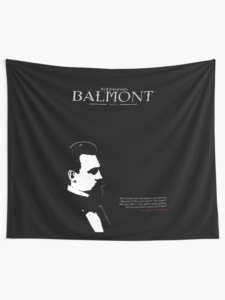 Alternate view of A Quote By Konstantin Balmont Tapestry