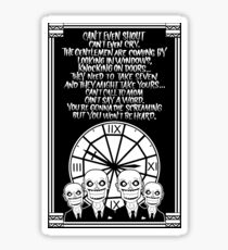 HUSH Clocktower poster Sticker