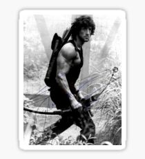 Rambo Stallone Autographed Photo B/W 1980's Sticker