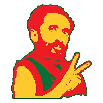 Artwork thumbnail, Haile Selassie Rasta Peace Sign Symbol by mindofpeace