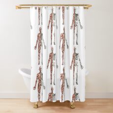 Half Muscle - Half Skeleton Shower Curtain