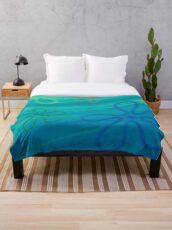 Spongebob flower sky Throw Blanket