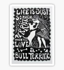 Bull Terrier Paper Cut Sticker