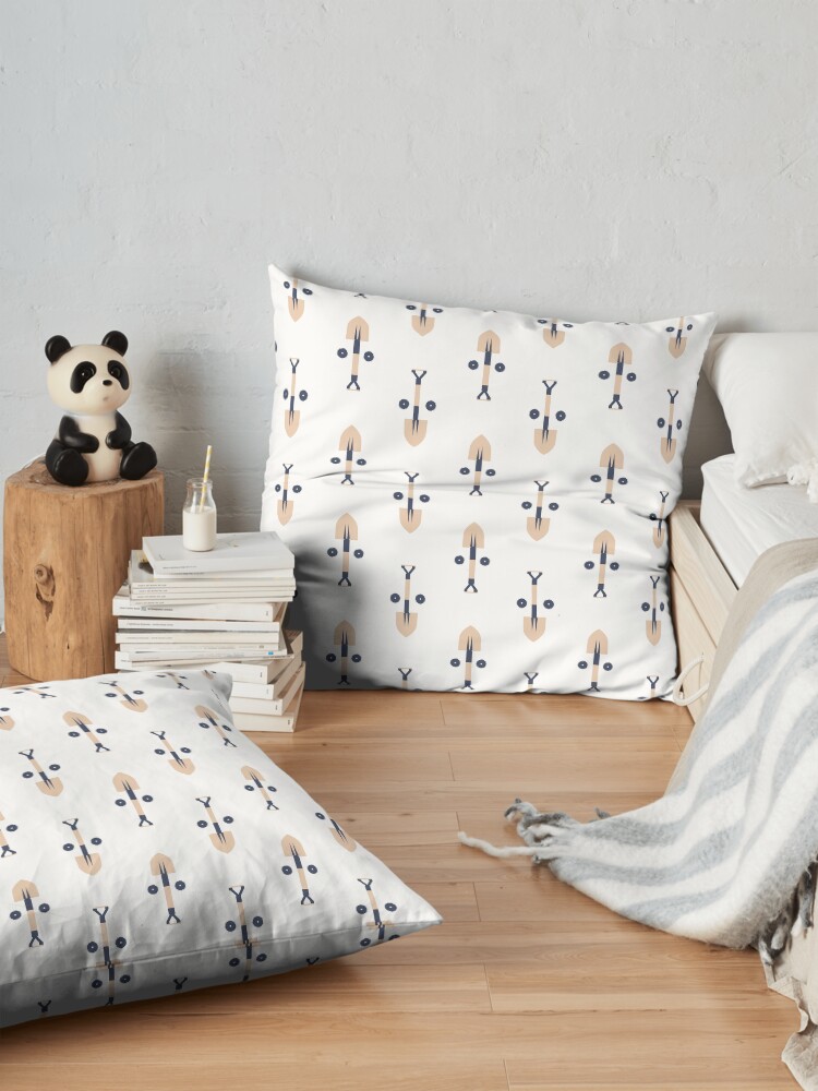 Alternate view of Find the Face: Construction Tools (Patterns Please Series) Floor Pillow