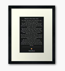 Think Different Framed Print