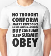 Camiseta unisex Ellos viven - Mensajes ocultos - Negro