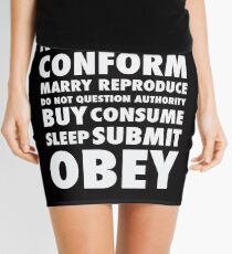 They Live - Hidden Messages - White Mini Skirt