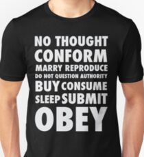 Camiseta unisex Ellos viven - Mensajes ocultos - Blanco