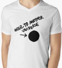 Loch zu einem anderen Universum Graffiti (Leben ist seltsam) - gekippt T-Shirt mit V-Ausschnitt für Männer