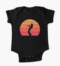 Miles Davis - Trumpet Sunset Short Sleeve Baby One-Piece
