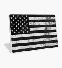 Vinilo para portátil Bandera americana blanco y negro