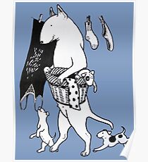 Bull Terrier Laundry Poster
