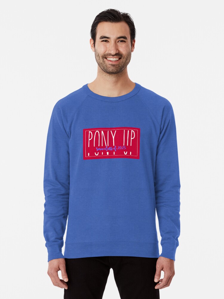 Pony Up Smu 2023 Lightweight Sweatshirt By One Broke Kid Redbubble