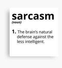 Sarcasm Canvas Print