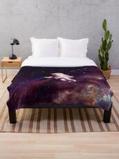 Shooting Stars - the astronaut artist Throw Blanket