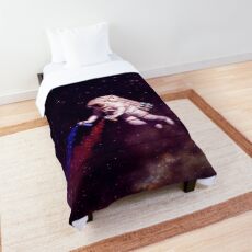 Shooting Stars - the astronaut artist Comforter