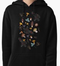 dark wild forest mushrooms Pullover Hoodie