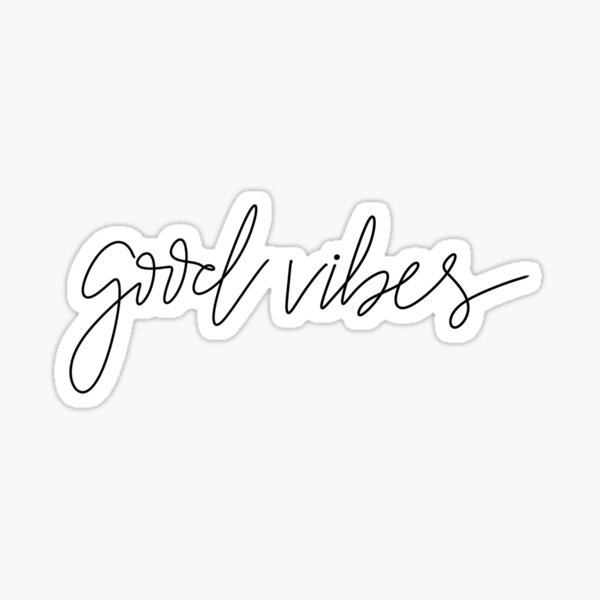 Handmade Good Vibes Sticker