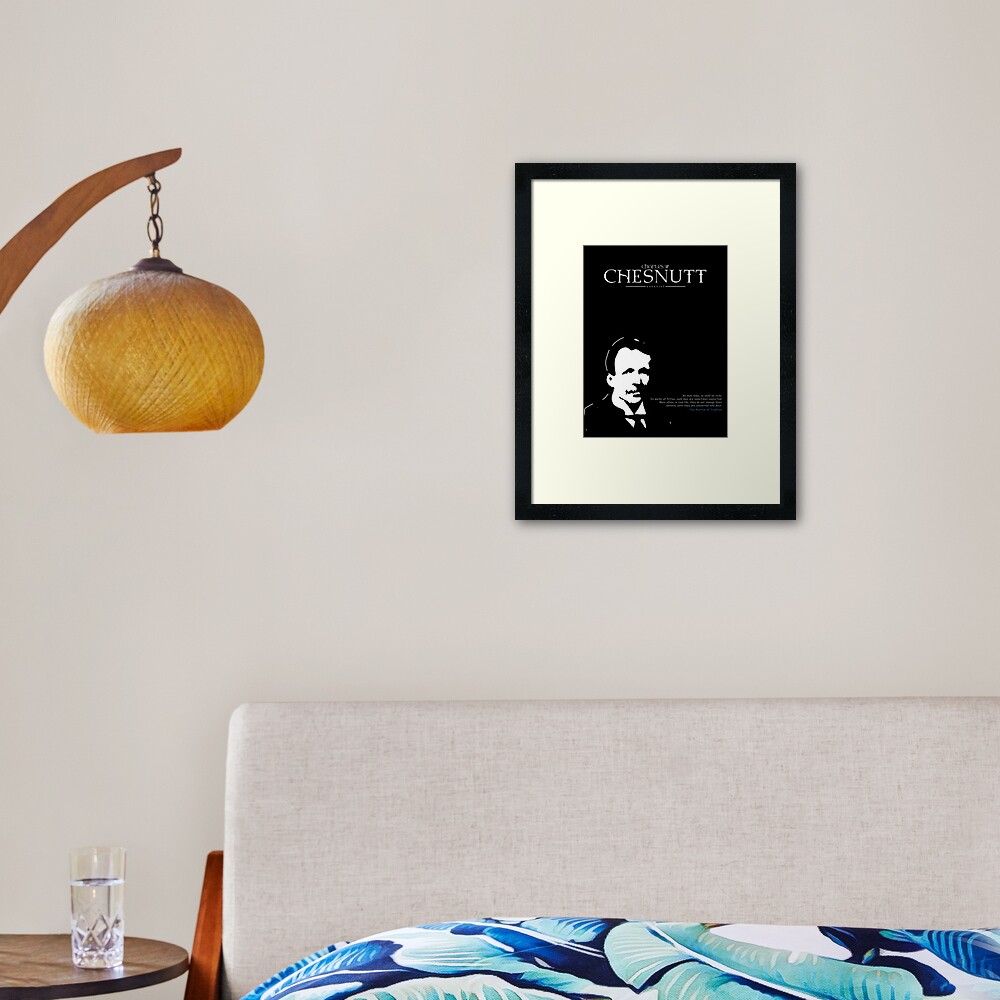 A Quote By Charles Chesnutt Framed Art Print