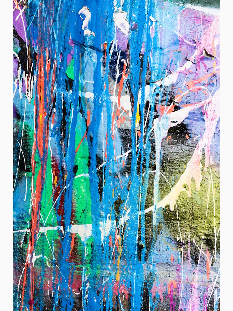 Dripping paint graffiti wall by Juhku
