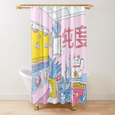 MANEKI WASH BLUE Shower Curtain