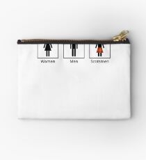 Women, Men, Scotsmen Humorous Toilet Signs Studio Pouch