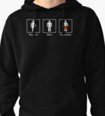 Women, Men, Scotsmen Humorous Toilet Signs Pullover Hoodie