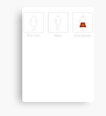 Women, Men, Scotsmen Humorous Toilet Signs Canvas Print