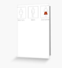 Women, Men, Scotsmen Humorous Toilet Signs Greeting Card