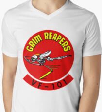 VF-101 Grim Reapers Logo Men's V-Neck T-Shirt