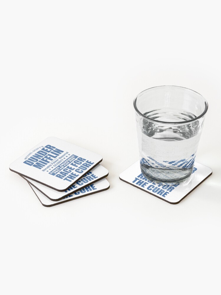 Alternate view of Dunder Mifflin Rabies Awareness Race for the Cure Coasters (Set of 4)