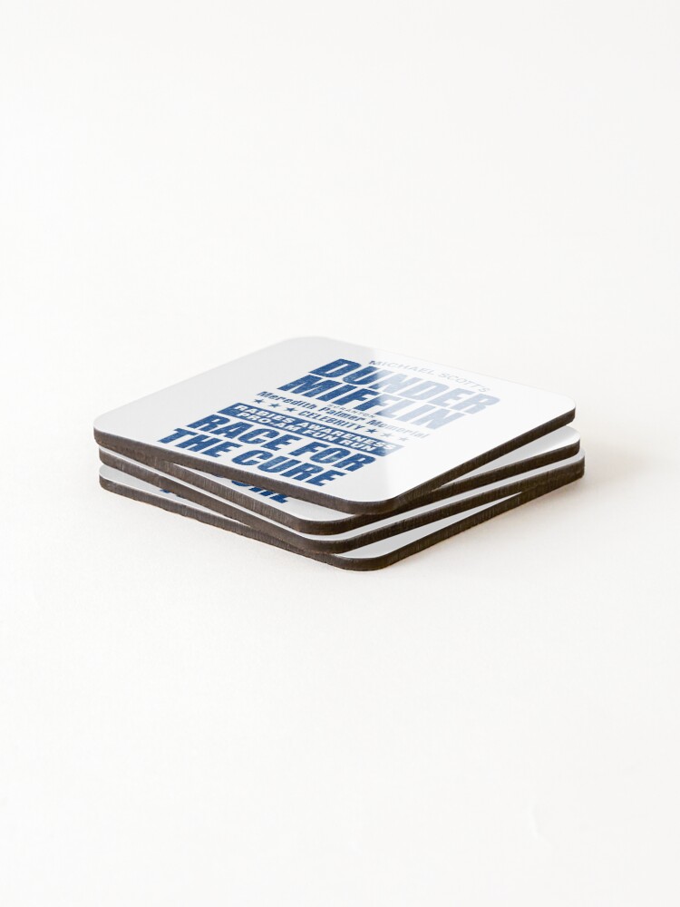 Alternate view of Dunder Mifflin Rabies Awareness Race for the Cure Coasters (Set of 4)