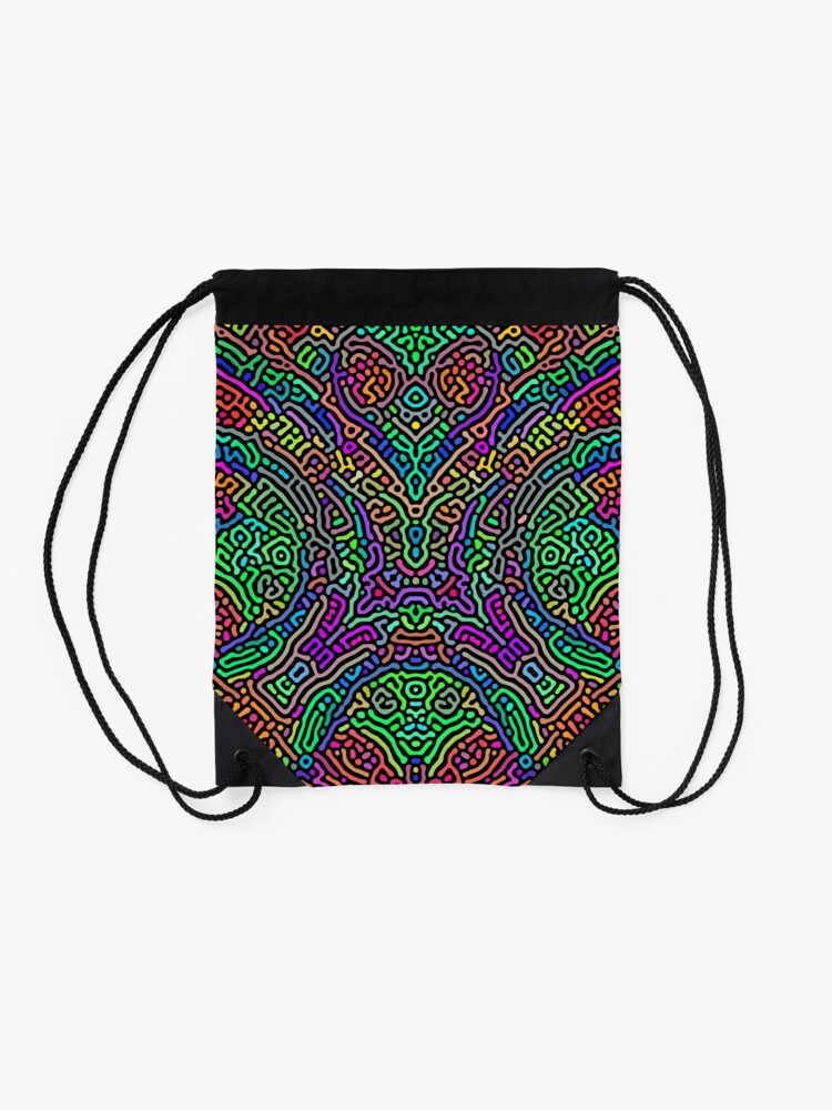 Alternate view of Freaky Stencil Drawstring Bag